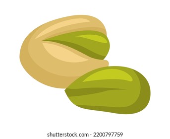 Pistachio Nuts Healthy Food. Vector Illustration