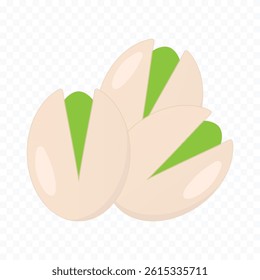 Pistachio nuts in shell. Vector illustration.