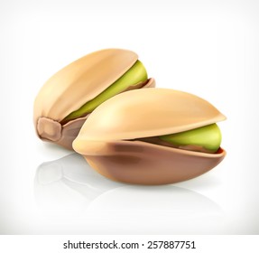 Nueces de pistacho, icono vectorial
