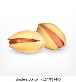 Pistachio nuts. Vector icon. EPS10
