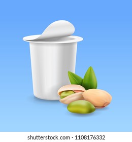 Pistachio nuts and yogurt package box