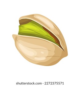 pistachio organic food cartoon. nut natural, healthy nature, snack vegetarian, nutshell, green seed, nutrition shell pistachio organic food vector illustration