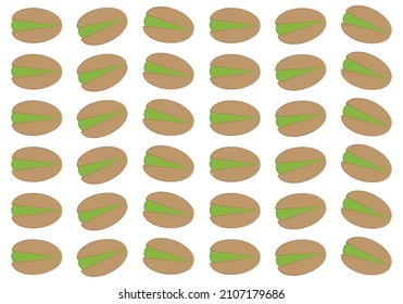 Pistachio in shell icon on white background.