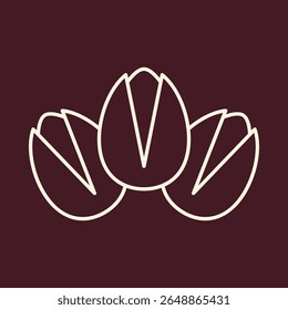 Pistachio simple line trendy vector art design practical amazing colorful useful illustration.eps