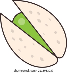 pistachio Vector illustration on a transparent background.Premium quality symmbols.Vector line flat icon for concept and graphic design.
