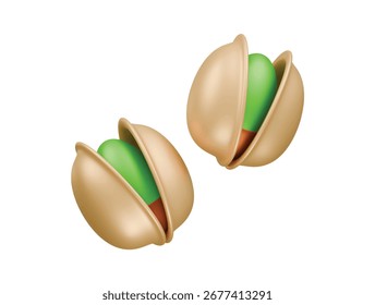 Icono de pistachos Ilustración 3D Render
