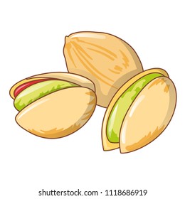 Pistachios icon. Cartoon of pistachios vector icon for web design isolated on white background