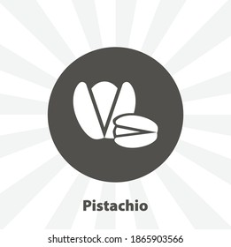 pistachios isolated vector icon. fruit design element