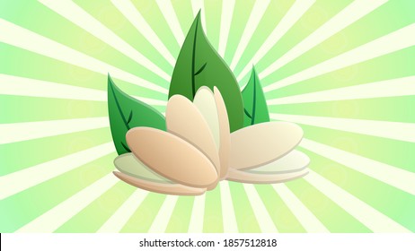 pistachios on a white-green retro background, vector illustration. nuts for food and drinks. green pistachios as natural vitamins. eating tasty and healthy nuts. peanuts on the grass with leaves.