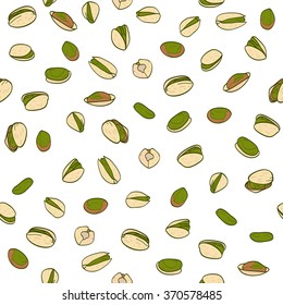 Pistachios white pattern