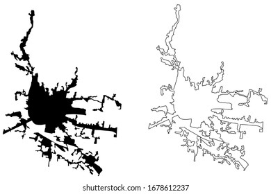 Pistoia City (Italian Republic, Italy, Tuscany) map vector illustration, scribble sketch City of Pistoia map