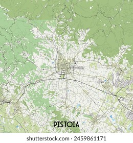 Pistoia Italy map poster art