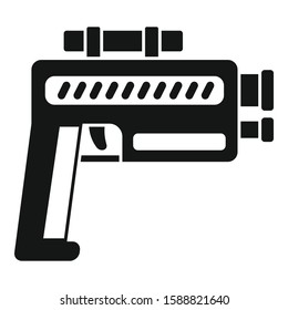 Pistol blaster icon. Simple illustration of pistol blaster vector icon for web design isolated on white background