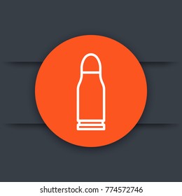 pistol bullet vector icon