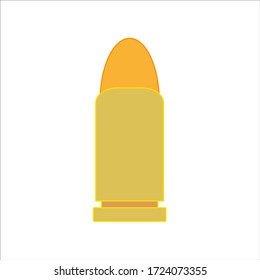 bala de pistola, vector sobre fondo blanco