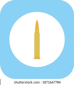 bala de pistola, vector sobre fondo blanco