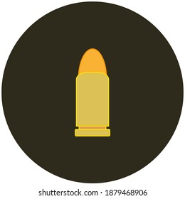 bala de pistola, vector sobre fondo blanco