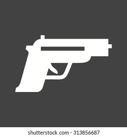 Pistol, bullets, crime icon vector image.Can also be used for law and order. Suitable for mobile apps, web apps and print media.