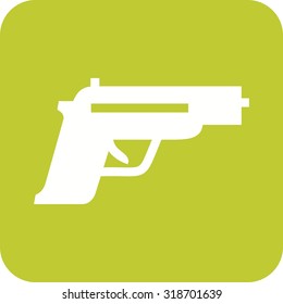 Pistol, bullets, crime icon vector image.Can also be used for law and order. Suitable for mobile apps, web apps and print media.