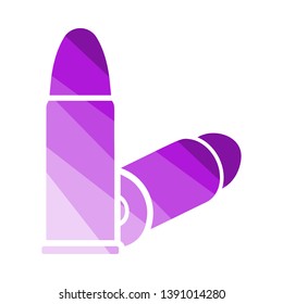 Pistolkugeln-Symbol Flaches Farbleiterdesign. Vektorgrafik.