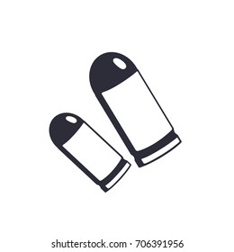 pistol bullets on white