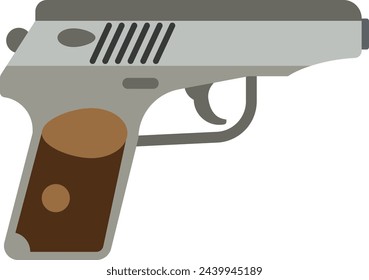 Pistolenfarbsymbol. Sicherheitswaffe. Klassisches altes Gewehr