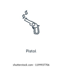 Pistol concept line icon. Linear Pistol concept outline symbol design. This simple element illustration can be used for web and mobile UI/UX.