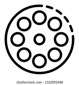 Pistol drum icon. Outline pistol drum vector icon for web design isolated on white background