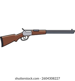 pistol flat illustration white background