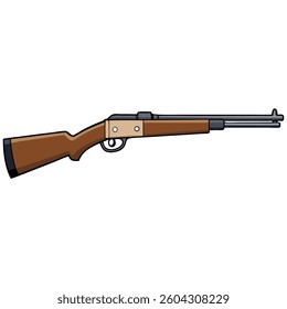 pistol flat illustration white background