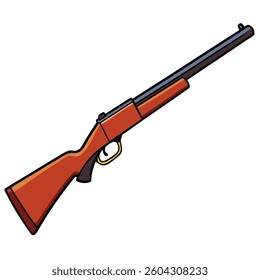 pistol flat illustration white background