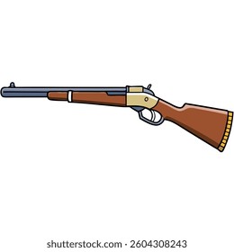 pistol flat illustration white background