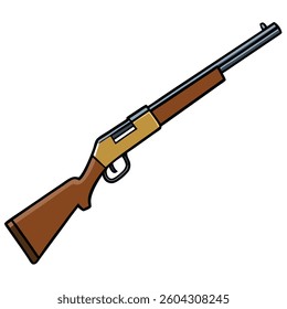 pistol flat illustration white background