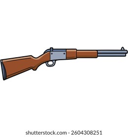 pistol flat illustration white background