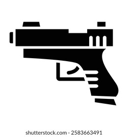Pistol Glyph Icon Vector Design