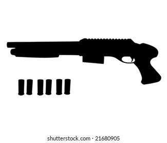 Pistol Grip Shotgun with shells