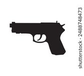 Pistol Gun, Gun, Pistol Gun Clipart, Shooting, Pistol gun Silhouette, Hunting, Rifle,Cut File Cricut, Silhouette, Vector Files for Cricut