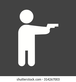 Pistol, gun, hand icon vector image. Can also be used for activities. Suitable for use on web apps, mobile apps and print media.