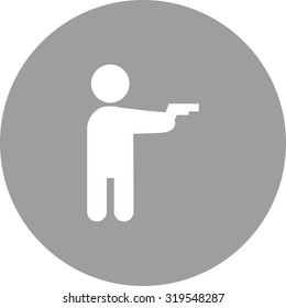 Pistol, gun, hand icon vector image. Can also be used for activities. Suitable for use on web apps, mobile apps and print media.