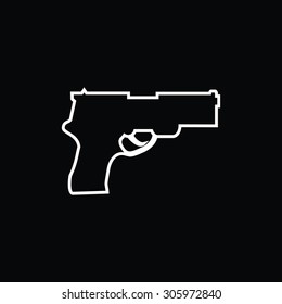 Pistol gun icon 