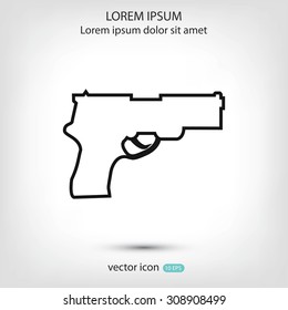 Pistol gun icon 