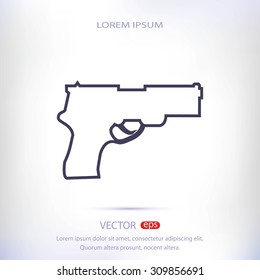 Pistol gun icon 
