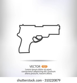 Pistol gun icon 