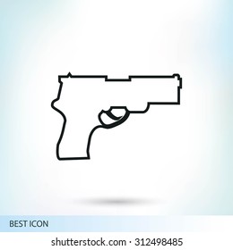 Pistol gun icon 