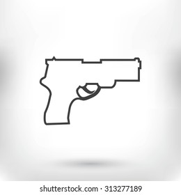 Pistol gun icon 