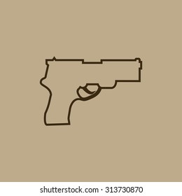 Pistol gun icon 