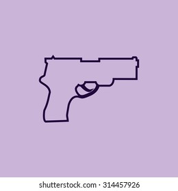 Pistol gun icon 
