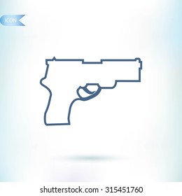 Pistol gun icon 