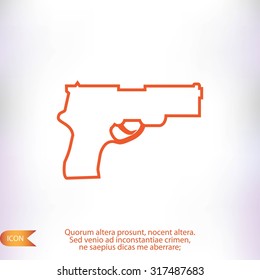 Pistol gun icon 