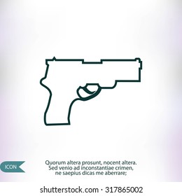 Pistol gun icon 